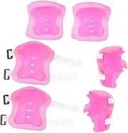 Parliky 1 Set/6pcs Protective Gear for Roller Skating Outdoor Gear for Girls Skates Knee Pad Gear Set Kids Protector Protective Gear for Children Elbow Pads Wristband