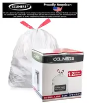 1.2 Gallon Small Drawstring Trash Bags Code A Simplehuman Compatible (240 Count)