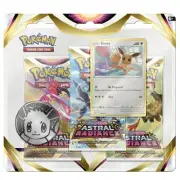 POKEMON TCG Sword and Shield - Astral Radiance Three Booster Blister Eevee NEW