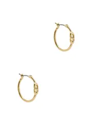 Coach Small Logo Hoop Earrings - Gold - One Size One Size