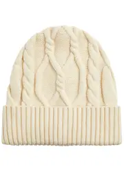 Varley Chamond Cable-knit Beanie - Cream - One Size ONE SIZE