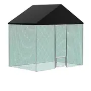 Outdoor Metal Chicken Coop with UV & Water-Resistant Cover