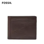 FOSSIL NEEL 真皮兩折翻轉證件格皮夾-咖啡色 ML3899200