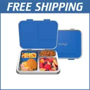 Kids Leak-Resistant Stainless Steel Lunch Box - 3 Compartments & Bonus Container