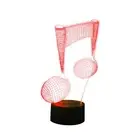 New Music Note 3D LED Night Lights Lamp Multi-Color Acrylic Visual Home Decor C