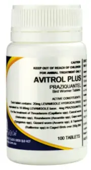 Avitrol Plus Bird Wormer 20mg - 100 Tablets