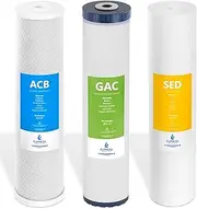 Express Water – Whole House Water Filter Set – 3 Stage Water Filtration Replacement Kit – Sediment, Charcoal, Carbon High Capacity Cartridge Filters – 5 Micron Water Filter – 4.5” x 20” inch