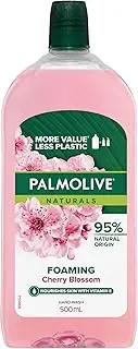 Palmolive Foaming Liquid Hand Wash Soap 500mL, Cherry Blossom Refill and Save, No Parabens Phthalates and Alcohol, Recyclable Bottle