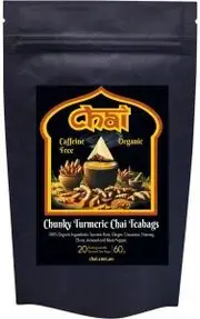 Chai Tea Organic Chunky Turmeric Chai Tea Bags 20pk