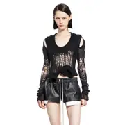 [RICK OWENS] Banana ragno in rete a maglia Black