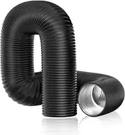 6 Inch Dryer Vent Hose Insulated Aluminum Foil Air Ducting 3 Layer Protection Heavy-Duty Exhaust Pipe Heating Cooling(150mm x 1.5m)