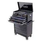 SP TOOLS Metric/Sae Tool Kit Black 14 Drawer - 417 Piece SP50175X