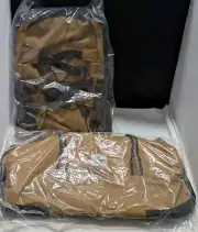 Talon Outdoor Tan Canvas Backpack & Duffle Bag Set BRAND NEW!