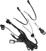 Motorcycle Switch Harness, Wiring Harness LED Work Lights Switch LED Light Wiring Kit 12V On Off Headlight Spotlights Remote Control for Off Road Motorcycle ATVs