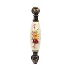 Vintage Flower Ceramic Bronze Door Handles Cabinet Cupboard Drawer Knobs