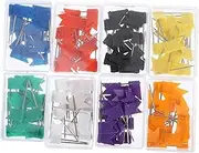 FUNOMOCYA 160pcs Colored Map Push Pins for Corkboard Decorative Thumbtacks for Travel Planning School Projects Office Use Sharp and Sturdy Flags Colors Convenient Storage Box Included