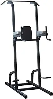 HCE Dip Station Power Tower - Deluxe Chin Up, Pull-Down, Push-Up, Multi-Purpose Heavy Duty Gym Tower LAT Machine Fitness Equipment Ideal for Body Building, Strength Training, Abs Core, Legs, Chest and Back Muscles Exercise
