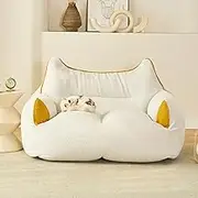 UYSOFRCV Bean Bag Chair Sofa Cover for Adults and Kids, Recliner Gaming Storage Beanbag Replacement Cover for Home Garden Living Room, Without Filling,Beige