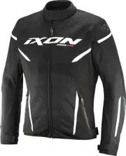 Ixon Striker 2 Air WP waterproof Motorcycle Textile Jacket, black-white, Size XL for Men Black White