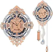 ROKR Clock 3D Wooden Puzzles for Adults, Mechanical Assembly Model Building Construction Kits for Adults, Halloween Collection Gifts DIY Projects for Men (Romantic Notes Clock)