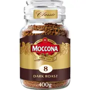 Moccona Freeze Dried Instant Coffee Classic Dark Roast 400g