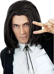ALLAURA Vincent Vega Costume Wig | Pulp Fiction Mia Wallace | Wear In Ponytail