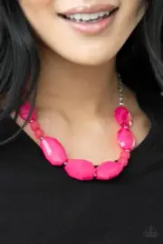 Paparazzi - New - Melrose Melody Pink Necklace & Earrings