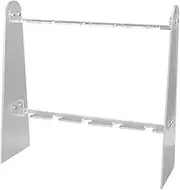 2 Tier Champagne Glass Shelf, 10 Slot Acrylic Champagne Flute Stand, Champagne Grass Display Rack with 5mm Thick Board for Parties Weddings Events Living Room