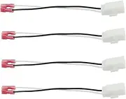 4 Pack Speaker Harness for Jeep Dodge Chrysler Models Front Rear Door Speaker Wiring Harness Adapter 72-6514 - Door Speaker Replacement