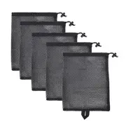 Essential Storage Solution 5 Pack Nylon Mesh Drawstring Bags for Efficient Use