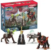 Schleich Eldrador 4-Piece Monster Toy for Boys and Girls Ages 7+, Eldrador Creatures Starter Set with 3 Action Figures