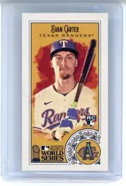 2024 Topps Allen & Ginter EVAN CARTER RC World Series Mini SSP 23WS-9 Rangers