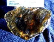 Libyan Desert Glass Meteorite Tektite impact dimples ( 615 ct )Very Dark Gem A