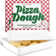 Stock Your Home Pizza Dough Proofing Container with Lid (2 Pack), Homemade Bread Dough Proofing Box, Pizza Dough Container, Pizza Dough Box, Pizza Proofing Box, Pizza Box for Proofing Dough