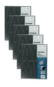 Chartpak 6-inch Black Stick-on Vinyl Capital Letters (01184), 5 PACKS