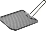 Fenteer Camping Grill Pan BBQ Griddle Pan Barbecue Plate Non Stick Frying Pan for Outdoor