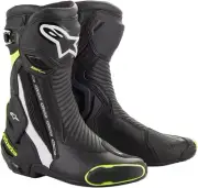 SMX Plus Street Riding Boots Black/White/Yellow US 7.5 Alp. 2221019-125-41