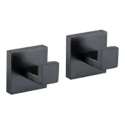 Bathroom Towel Hook Coat Black Robe Clothes Bath Wall Hooks for Kitchen Garag...