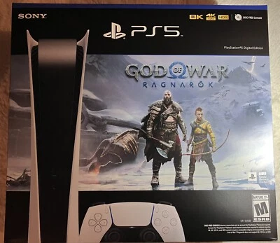 Sony PS5 Digital Edition Console God of War Ragnarök Bundle - White, Bundle