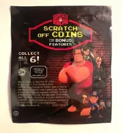 WRECK-IT RALPH Subway Fresh Fit Kids Promo SCRATCH OFF COINS - Unopened