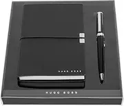 Hugo Boss Writing Set Ballpoint Pen Gear Icon and A6 Notepad Elegance Storyline in Gift Box HPBM252A