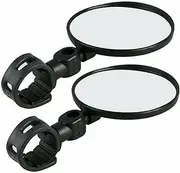 2pcs 360° Safe Rearview Mirror Bike Bicycle Cycling Rear View Mirror Handlebar Safety Flexible Adjustable Rotatable Handlebar Mounted Convex Glass Mirror