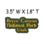 Bryce Canyon National Park Travel Patch Embroidered Iron-On Applique Nature