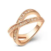 Veile Studios Fashion Zircon Gold Plated Ring For Wedding Engagement Gift Engagement/Wedding Ring Sets