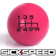 PINK/BLACK FING FAST SHIFT KNOB FOR 6 SPEED SHORT THROW SHIFTER 10X1.5 S12