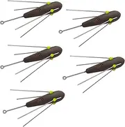 Eupheng 5 Pcs Sputnik Sinker Long Tail Surf Fishing Weight Lead 3oz-6oz Saltwater Surf Casting Sinkers Catfish Beach Spider Weights for Ocean Sea Sand, Dark Brown