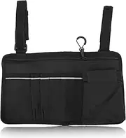 Wheelchair Side Bag, Armrest Storage Pouch, Wheelchair Side Storage Bag, Multi Pocket Armrest Pouch with Reflective Stripe Ideal for Walkers, Rollators, and Wheelchairs to Keep