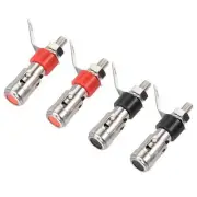 Terminal Binding Post Amplifier Jack Speaker Connector Black Red 2 Set