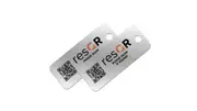resQR Aluminium Tag Pack (2 x Lost Item Recovery Scratch Resistant Key/Bag Tags)
