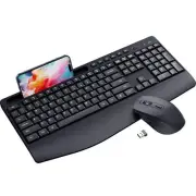 Ergonomic Wireless Keyboard and Mouse Combo2.4GHz Silent Full-Size Mouse and ...